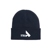 MUTS ORIGINAL CUFFED BEANIE NAVY MET STAS LOGO