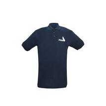 POLO "SAFRAN NAVY"  NAVY KATOEN BEDRUKT STAS MAAT "XXL"