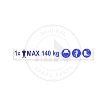 MAX 140KG+3PICTOGR piktogram matrica
