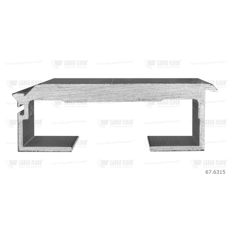 Cargo Floor Alu léc profil 11/112 (119) mm sima átfedéssel - szimpla tömítéshez