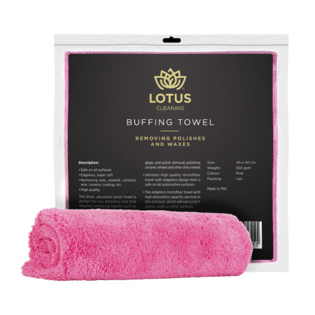 LOTUS Pink Buffing Towel - Extrapuha mikroszálas kendő