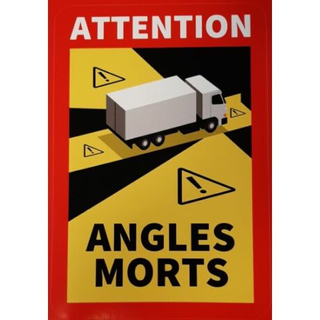 Angles morts - Holttér Figyelmeztető Matrica - Franciaország