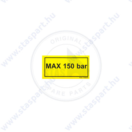 MAX 150 BAR sárga matrica