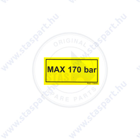 MAX 170 BAR sárga matrica