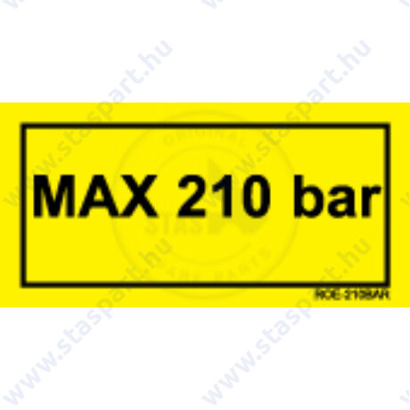 MAX 210 BAR sárga matrica